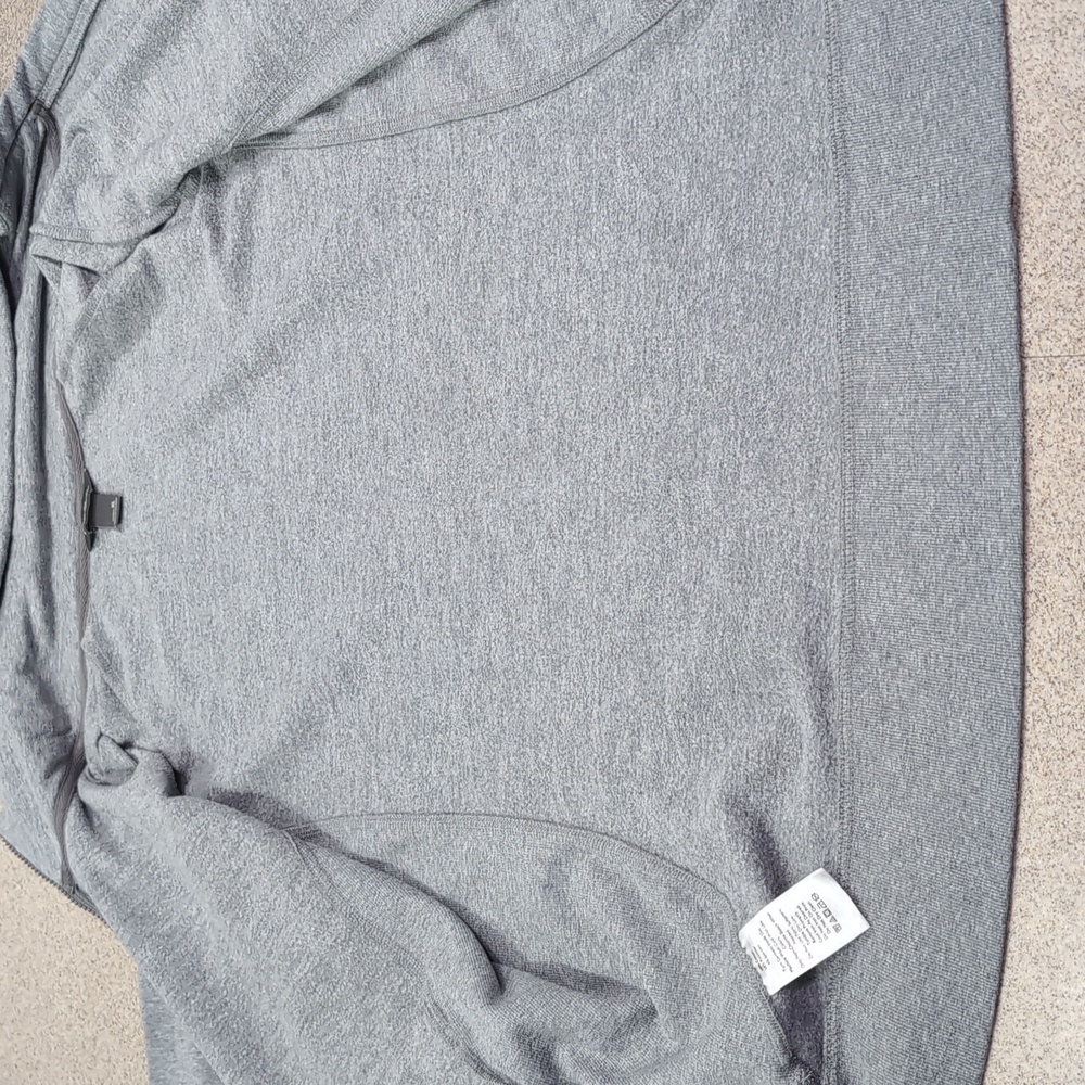 Eddie Bauer full zip hoodie sweatshirt jacket, gray, women's XL, thumb holes - Picture 11 of 14